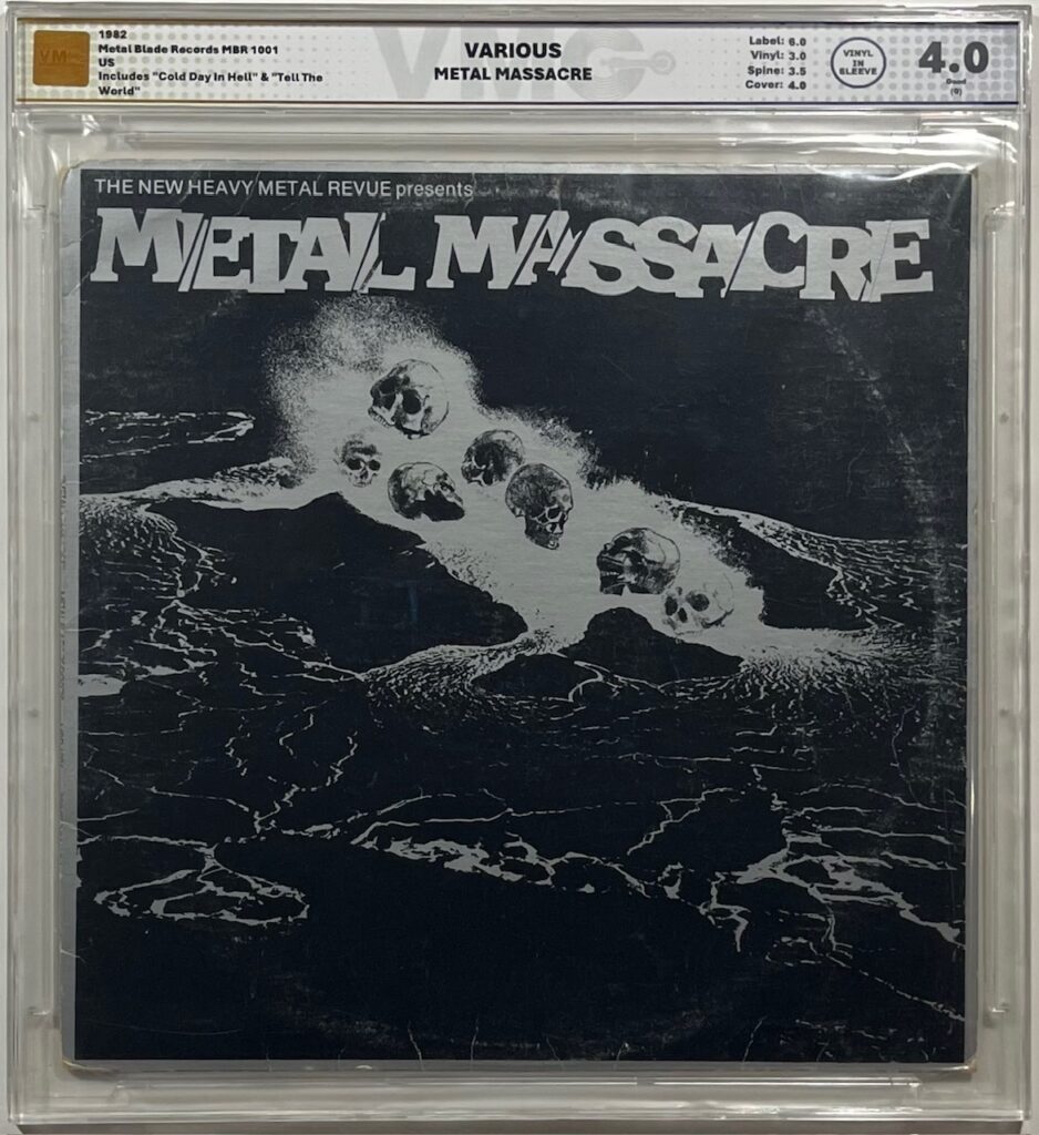 metal massacre vinyl record encapsulated by vmg