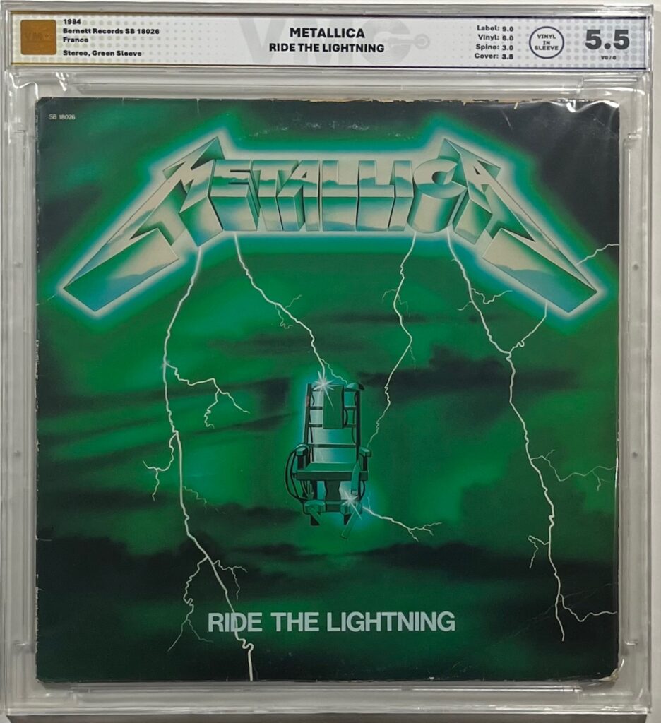 metallica ride the lightning green cover graded by VMG