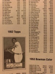 baseball card price guide